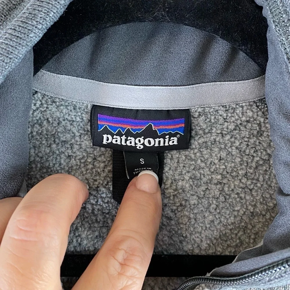 Patagonia Men’s‎ Better Sweater Quarter Zip Pullover Fleece Gray Small